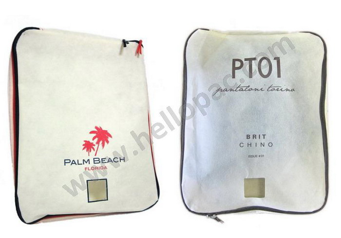 Reusable Dust Proof Non Woven Storage Shirt Bag with Zipper Closure