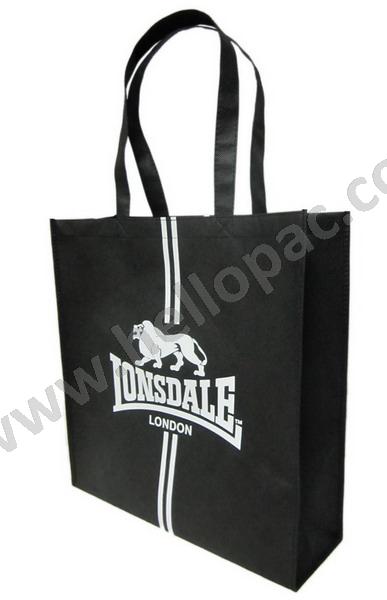 Reusable Promotional Polypropylene Non Woven Shopping Giveaway Gift Bag with Carriable Tote Handle and Customized Print for Retail Packaging