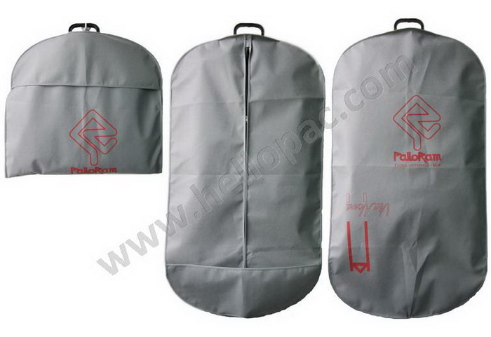 Reusable Promotional Giveaway Foldable Non Woven Suit Cover Bag with Plastic Handle and Zipper for Storage of Garment