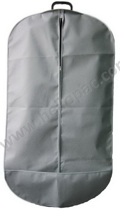 Reusable Promotional Giveaway Foldable Non Woven Suit Cover Bag with Plastic Handle and Zipper for Storage of Garment