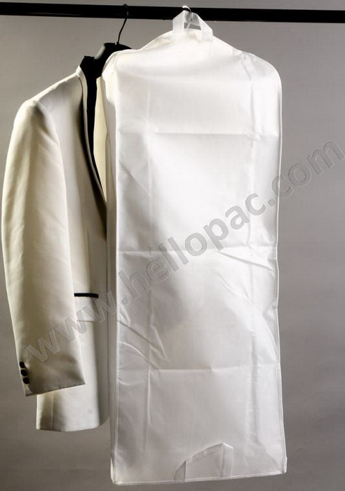 Recyclable Marketing Promotion Folding Non Woven Suit Cover with Carriable Tote Handle and Zipper Closure for the Storage of Costume