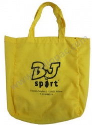 Recycled Promotional Yellow TC Cotton Bag with Handle and Customized Print