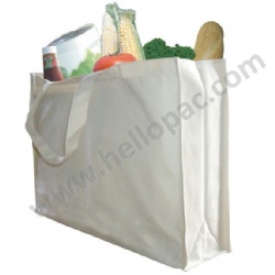 Recycled Natural Ecru Calico Cotton Bag with Tote Handle for Promo