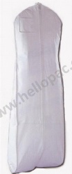 Reusable Dust Proof White Non Woven Wedding Dress Cover for Bridal Gown with Zipper and Print