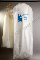 Reusable Dust Proof Folding Customized Printed Non Woven Wedding Dress Cover for Bridal Gown with Zipper and Handle