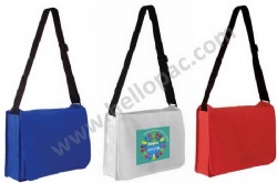 Reusable Promotional NonWoven Messenger Bag with Long Adjustable Shoulder Handle