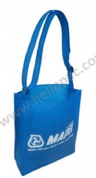 Reusable Promotional NonWoven Messenger Bag with Long Adjustable Shoulder Handle