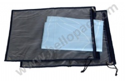 Reusable Dust Proof Non Woven + Clear PVC Storage Document Bag with Zipper Closure