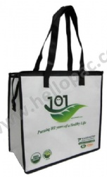 Reusable Ultrasonic Non Woven Laminated Aluminium Cooler Bag with Tote Handle and Zipper