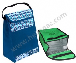 Reusable Non Woven Insulated Picnic Cooler Bag with Tote Handle and Velcro Closure