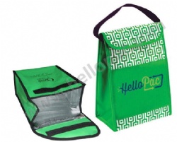 Reusable Non Woven Insulated Picnic Cooler Bag with Tote Handle and Velcro Closure