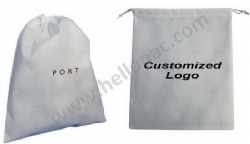 Reusable Carriable Dust Proof Non Woven Drawstring Shoe Bag