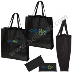 Eco-Friendly Reusable Promotional Polypropylene Non Woven Foldable Bag with Zipper and Tote Handle