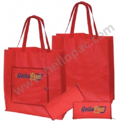 Eco-Friendly Reusable Promotional Polypropylene Non Woven Foldable Bag with Zipper and Tote Handle