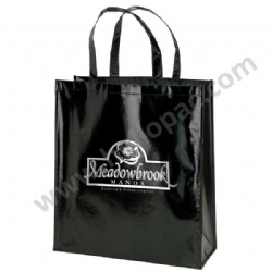 Durable Promotional Reusable Lamination PP Woven Shopping Gift Bag with Tote Handle and CMYK Lamination