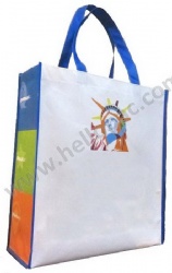 Promotional Reusable Matt Laminated Non Woven Shopping Gift Bag with Carriable Tote Handle and CMYK Lamination Print for Luxury Packaging