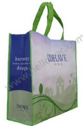 Promotional Reusable Non Woven Laminated Shopping Giveaway Bag with Carriable Tote Handle and CMYK Lamination Print for Luxury Packaging