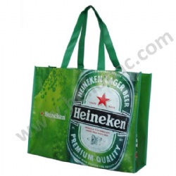 Promotional Reusable Non Woven Laminated Shopping Giveaway Bag with Carriable Tote Handle and CMYK Lamination Print for Luxury Packaging