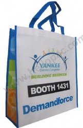 Lamination Non Woven Giveaway Congress Bag with Carriable Tote Handle and CMYK Lamination Print for Exhibition or Trade Show