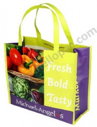 Promotional Reusable Non Woven Laminated Shopping Giveaway Bag with Carriable Tote Handle and CMYK Lamination Print for Luxury Packaging