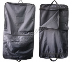 Reusable Folding Luxury Nylon Suit Cover with Zipper Pocket and Carriable Webbing Handle for Garment Storage Packaging