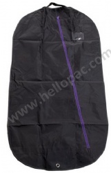 Promotional Folding Polyester Suit Cover with Zipper and Carriable Webbing Handle for Garment Brand Boutiques