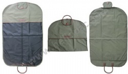 Reusable Folding Luxury Nylon Suit Cover with Zipper Pocket and Carriable Webbing Handle for Garment Storage Packaging