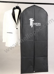 Reusable Promotional Dust-Proof PEVA Suit Cover Bag with Zipper and Customized Print for Storage of Garment