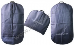 Reusable Promotional Giveaway Foldable Non Woven Suit Cover Bag with Plastic Handle and Zipper for Storage of Garment