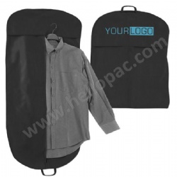 Recyclable Promotional Giveaway Non Woven Suit Cover Bag with Zipper and Front Flap Cover for Storage of Clothes