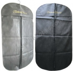 Recyclable Promotional Giveaway Non Woven Suit Cover Bag with Zipper and Front Flap Cover for Storage of Clothes