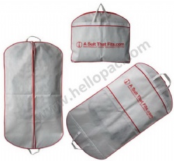 Promotional Foldable Non Woven Suit Cover Bag with Carriable Tote Handle and Zipper Closure for the Storage of Suit