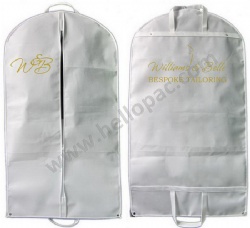 Recyclable Marketing Promotion Folding Non Woven Suit Cover with Carriable Tote Handle and Zipper Closure for the Storage of Costume