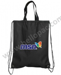 Polyester BackPack Gym Bag with Drawstring Rope