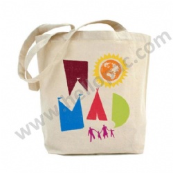 Natural Ecru Cotton Grocery Bag with Tote Handle